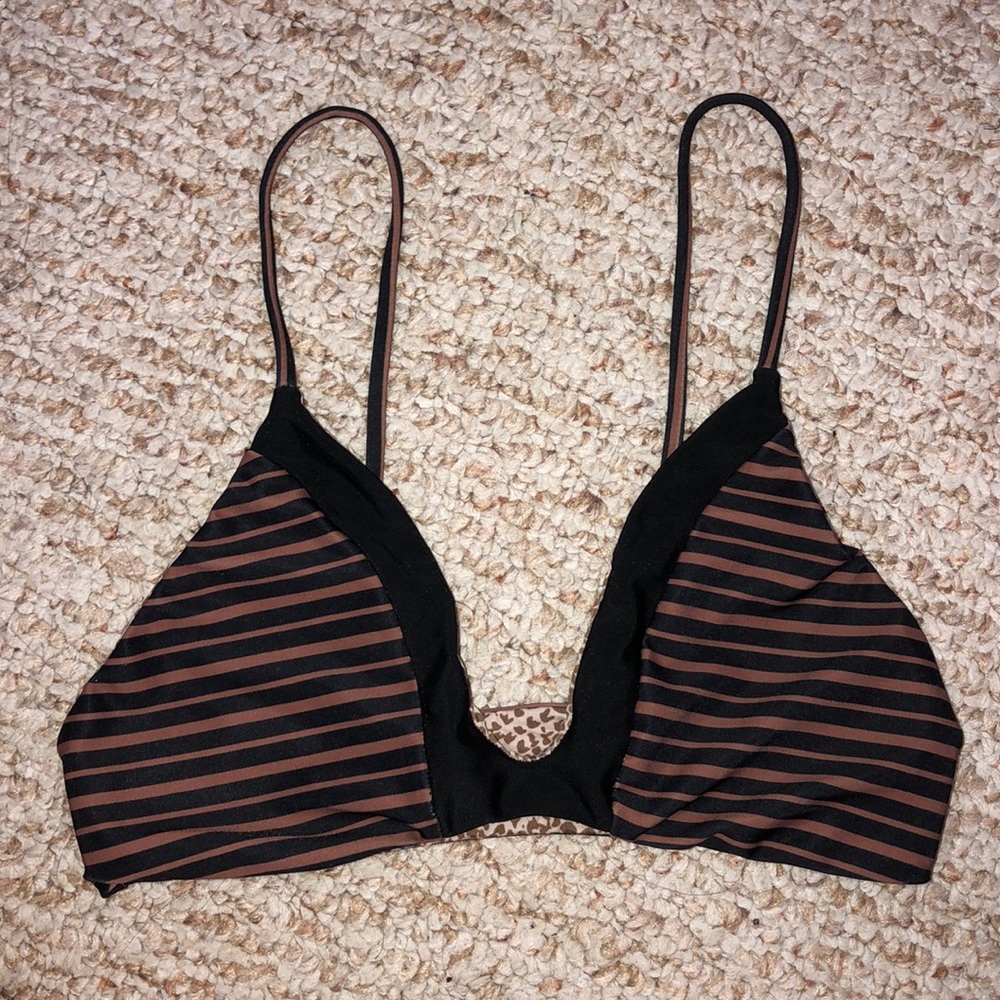 Dark Classic Brown Stripe Print